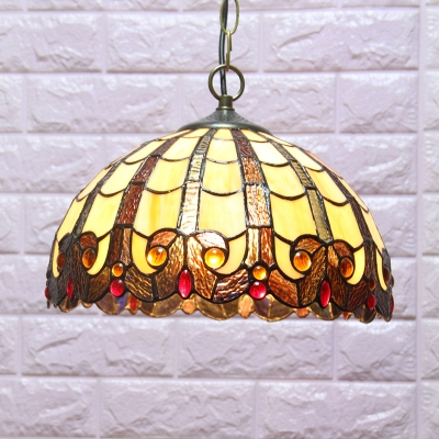 Tiffany Style Victorian Downward Pendant Light with 12