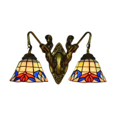 Vintage Wall Sconce Stained Glass Sconce Lighting,18