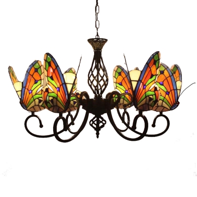 Style Stained Glass Chandelier, Small Glass Chandelier Lamp Shades