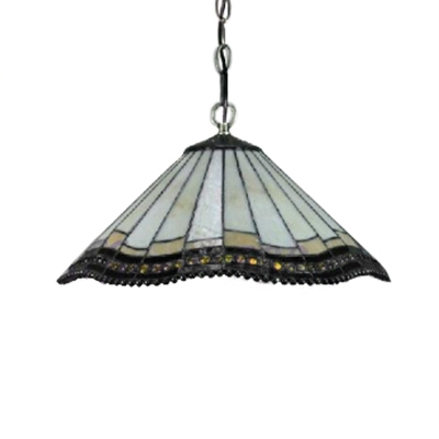 Tiffany Style Mission 2-Light Ceiling Fixture with 16