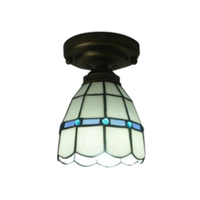 

Simple Tiffany-Style Flush Mount Ceiling Light with White Lotus Glass Shade 2 Designs for Choice, HL467837