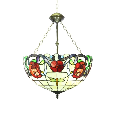 2-Light Chandelier in Baroque Style with 16" Wide Bowl Shape
