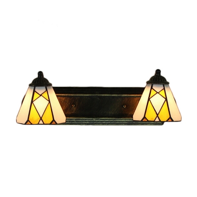 20" Wide Tiffany Style Wall Lighting with Stained Glass Shade,2 Light