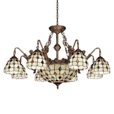 6 Light Belle Support Jewel Decor Chandelier with 12
