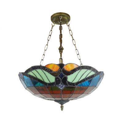 Tiffany Style Victorian Design Bowl Pendant 18