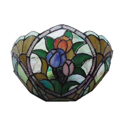 12-inch Vintage Tiffany Foral Wall Lamp Hallway Wall Sconce