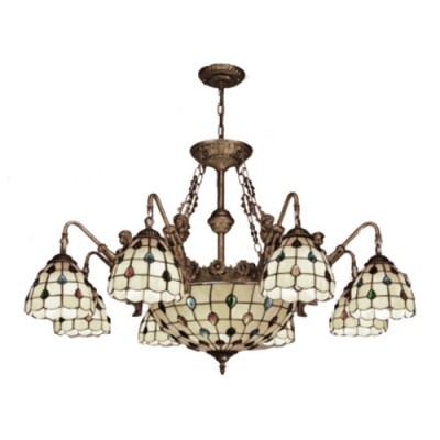 6 Light Belle Support Jewel Decor Chandelier with 12