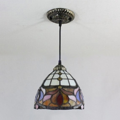Baroque Hanging Pendant, Bell Shaped Shade, 8