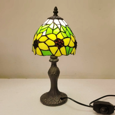 Sunflower Theme Tiffany Glass Lampshade Table Light, 6