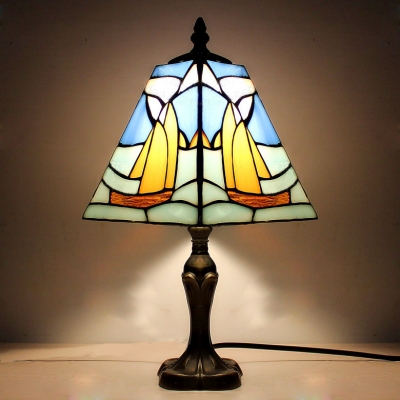 Beside Lamp Blue Stained Glass Tiffany One-light Desk Lamp