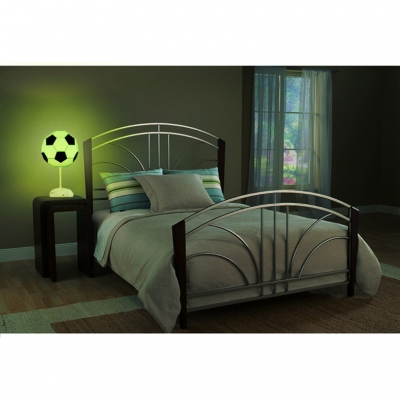 Plastic Football Shape Table Lamp Boys Bedroom Amusement Park LED Table Lighting in White