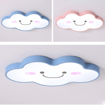 Lovely Cloud LED Flush Light Simple Modern Game Room Nursing Room Acrylic Ceiling Fixture