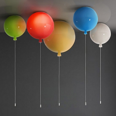 Acrylic LED Flush Light with Balloon Contemporary Ceiling Fixture for Children Kids Bedroom