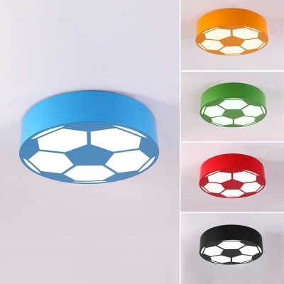 Sport Theme Football Flushmount Colorful Acrylic LED Ceiling Fixture for Boys Bedroom