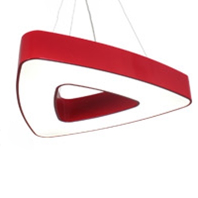 Acrylic Triangle Ceiling Pendant Lamp Modern Chic Nursing Room Suspended Lamp in Blue/Black/Green/Red