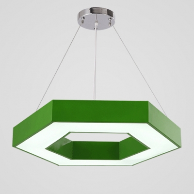 Hexagon Suspension Light Modern Fashion Acrylic Decorative Lighting Fixture for Restaurant Bedroom