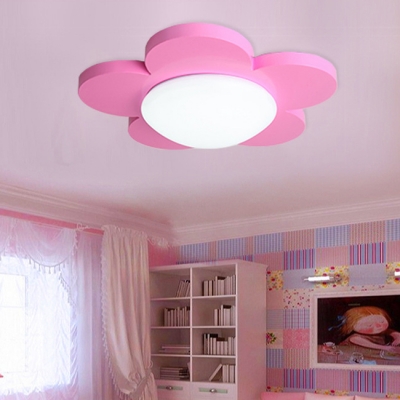 Floral LED Flushmount Colorful Simple Acrylic Ceiling Light for Children Room Kindergarten