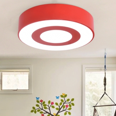 Drum Shade Flush Light Simplicity Modern Acrylic LED Ceiling Fixture for Living Room Bedroom