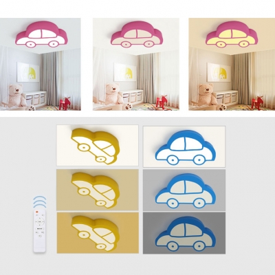 Transportation LED Flush Mount Trains&Cars Bedroom Kindergarten Acrylic Single Head Ceiling Fixture