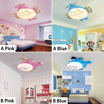 blue and pink girl bedroom
