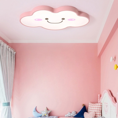 Lovely Cloud LED Flush Light Simple Modern Game Room Nursing Room Acrylic Ceiling Fixture