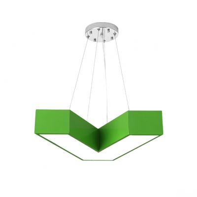 Letter V Ceiling Light Modernism Simple Acrylic Pendant Lamp for Children Bedroom
