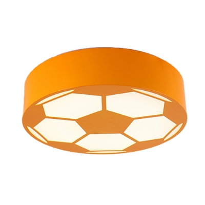 Sport Theme Football Flushmount Colorful Acrylic LED Ceiling Fixture for Boys Bedroom