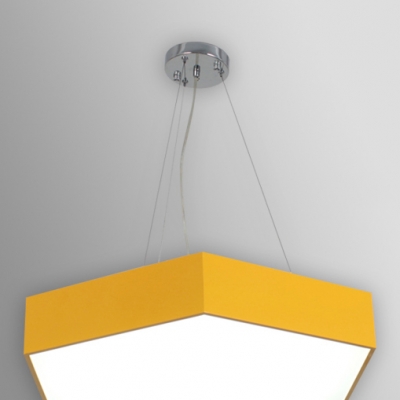 Creative Hexagon Hanging Lamp Colorful Simple Nursing Room Hallway Acrylic Suspension Light