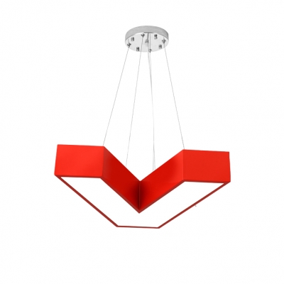 Letter V Ceiling Light Modernism Simple Acrylic Pendant Lamp for Children Bedroom