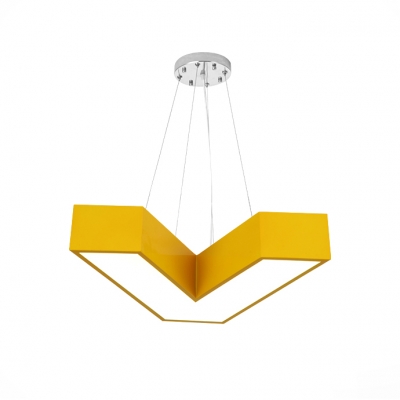 Letter V Ceiling Light Modernism Simple Acrylic Pendant Lamp for Children Bedroom