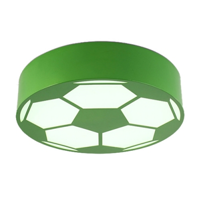 Sport Theme Football Flushmount Colorful Acrylic LED Ceiling Fixture for Boys Bedroom