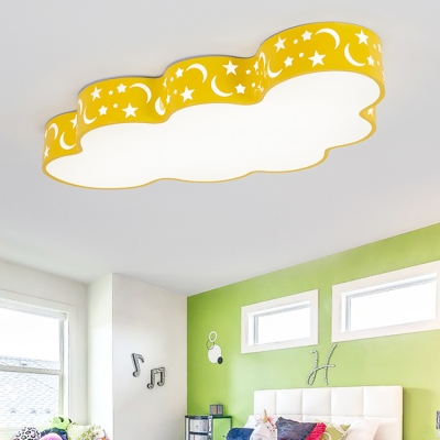 Acrylic Led Flush Light With Cloud Shape Contemporary