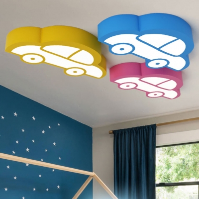 Transportation LED Flush Mount Trains&Cars Bedroom Kindergarten Acrylic Single Head Ceiling Fixture