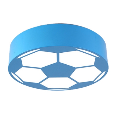 Sport Theme Football Flushmount Colorful Acrylic LED Ceiling Fixture for Boys Bedroom