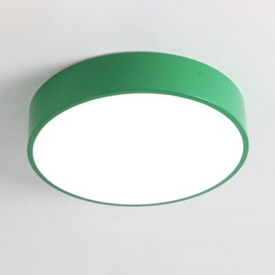 Minimalist Acrylic Flush Light with Drum Shade LED Ceiling Fixture for Nursing Room Corridor