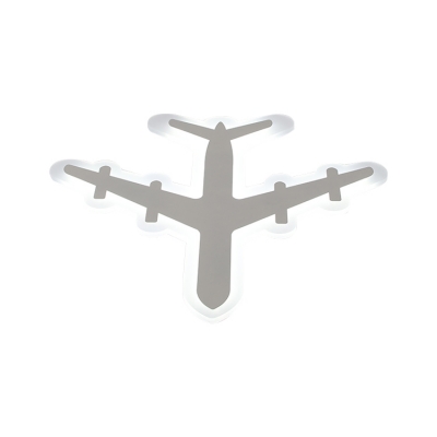 Airplane Shape Ultra-Thin Boys Room LED Ceiling Light 21.25 Inch