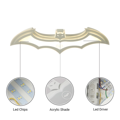 Batman Boys Bedroom LED Ceiling Lamp Ultra-Thin