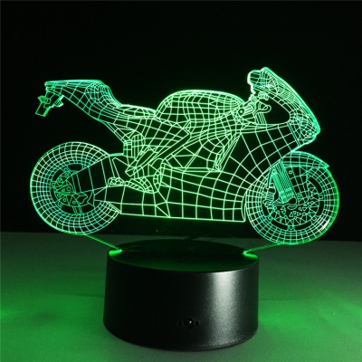 Button Switch/Usb Touch/Remote Motorbike/Car/Airplane Acrylic Night Light for Boys Bedroom