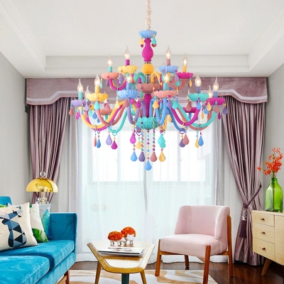 Modern Chandelier Lighting Crystal Ceiling Light Candle Small Chandelier Kid Chandelier