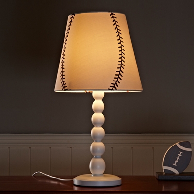 White Baseball Design Table Lamp Sports, Baseball Themed Lamp Shades