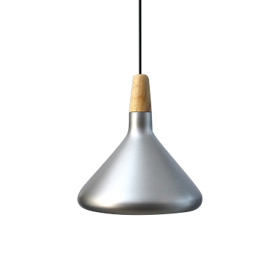 Polished Copper/Silver Finish 1 Light Cafe Hanging Lamp in Modern Simple Style