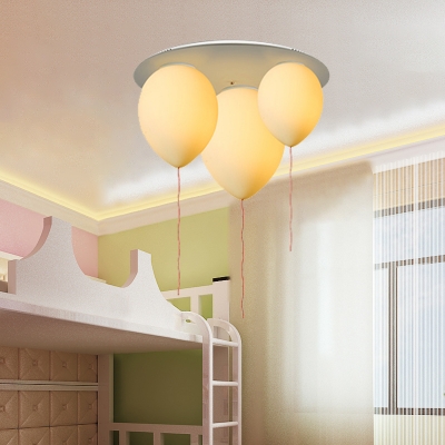 Modern LED Kids Room 1/3 Light Ceiling Pendant Lamp in Ballon Shade