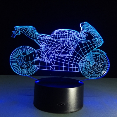 Button Switch/Usb Touch/Remote Motorbike/Car/Airplane Acrylic Night Light for Boys Bedroom