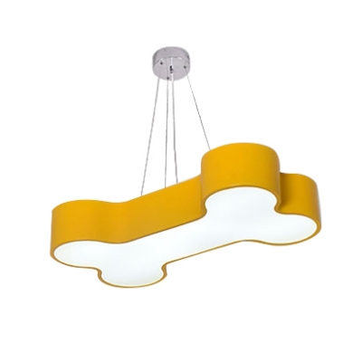 Adorable Bone Shape Hanging Lamp Nursing Room Acrylic LED Pendant Light in White/Third Gear