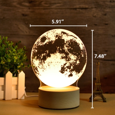 Decorative Romantic Christmas/Globe Night Light 3D 3 Styles for Option 