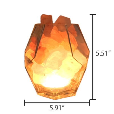 Glass Led Himalaya Salt Crystal Night Light with Dimmable Feature