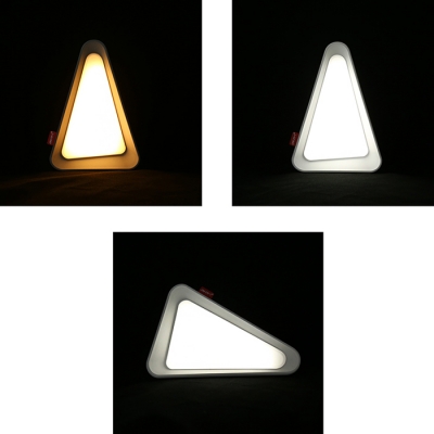 Gray/White Triangle Shape Chargeable LED Night Light for Reading 