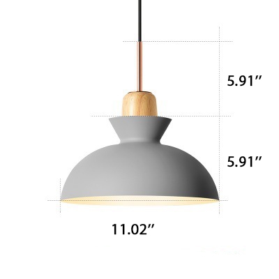 Modern Simple Style LED Light Hanging Fixture for Small Living Room (Yellow/Grey/White/Pink/Green)