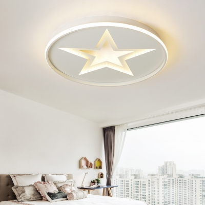Simple Round Shape LED Children Bedroom Ceiling Lamp Small Size