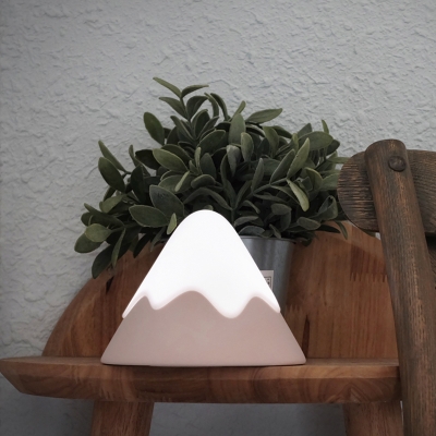 Snowy Mountain Shape Silicon Gel Baby Kids LED Night Light in Gray/Green/Pink